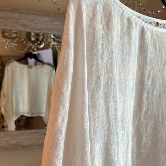 Casual White Linen Boatneck Tunic - NWT - Picture 5 of 8